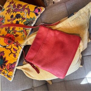 Coach Red Leather Crossbody Bag